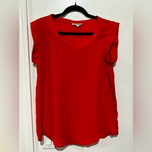 Women’s Med Pleione Reddish Orange Sleeveless Blouse/Top, Pristine Condition
